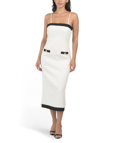 WALTER BAKER Janeil Tweed Midi Geyimi