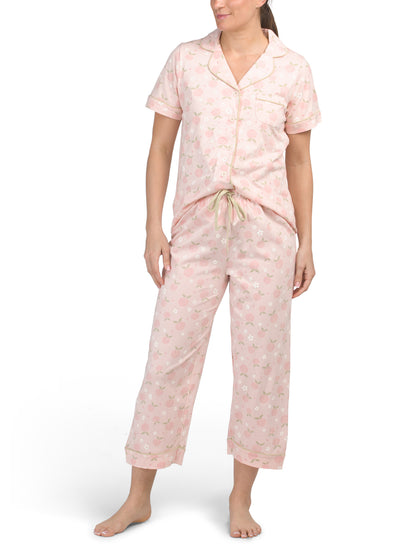 POPPY &amp; CLAY Organic Cotton Be Natural Qadın Pijama Dəsti