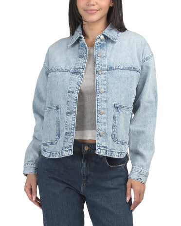 Denim Gödəkçə Böyük Ölçü