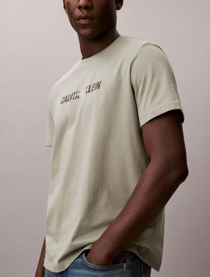 Calvin Klein New York Script Logo Qrafik Klassik T-Shirt