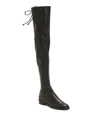 STUART WEITZMAN İspaniyada Hazırlanmış Dar Dəri Lowland Lift Yüksək Gəmisi Çəkmə