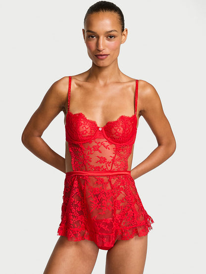 Victoria's Secret Wicked Twinkle Dantel Astarlı Olmayan Fartək Dəsti