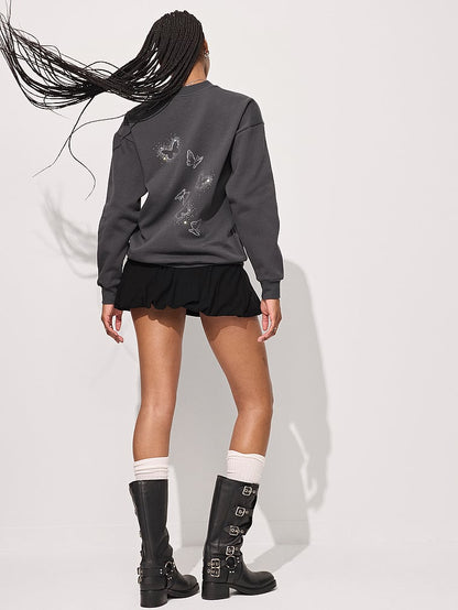 PINK Campus Fleece™ Oversized Crew Sweatshirt