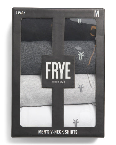 FRYE 4-Pack V-Yaxası Qutuda Paketlənmiş T-shirt