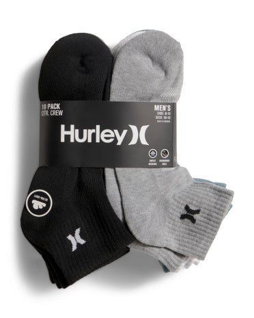 HURLEY 10pk Klassik Quarter İdman Çorapları