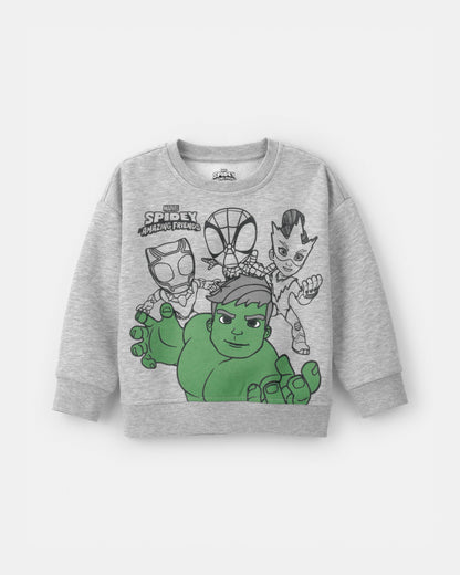OshKosh B'gosh Uşaq Oğlan Marvel Incredible Hulk Fleece Huddi - Boz