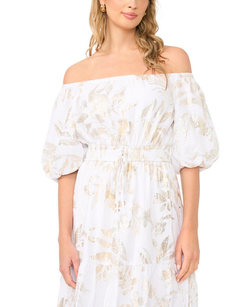 Vince Camuto Qadın Off-The-Shoulder Səviyyəli Fırıldaqı Geyim