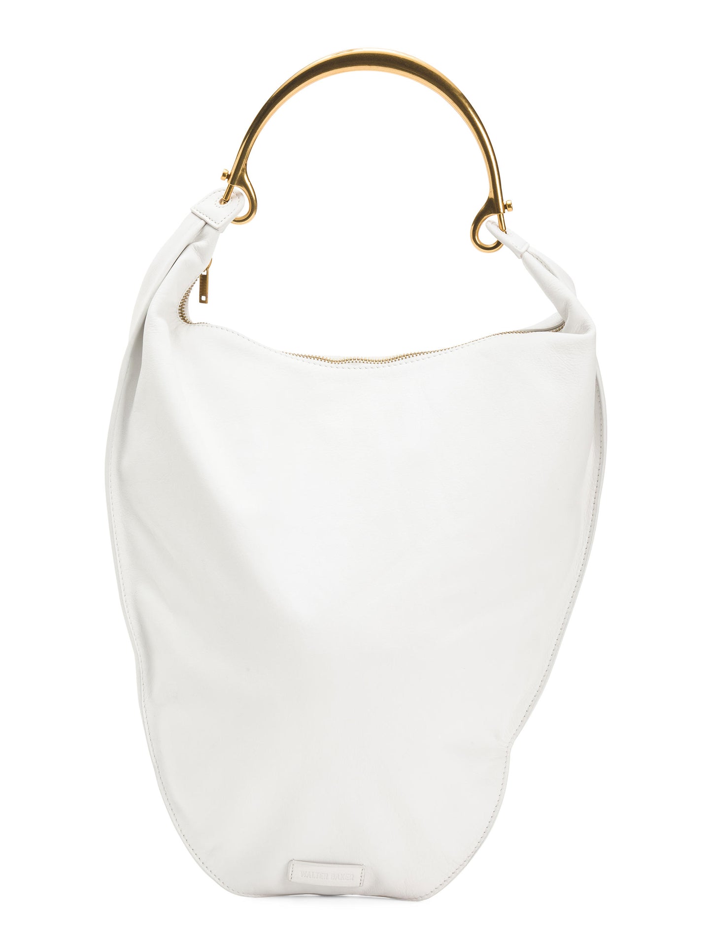 WALTER BAKER Leather Luna Hobo Çanta Çərçivə Tutacağı ilə və Mini Pouchlə