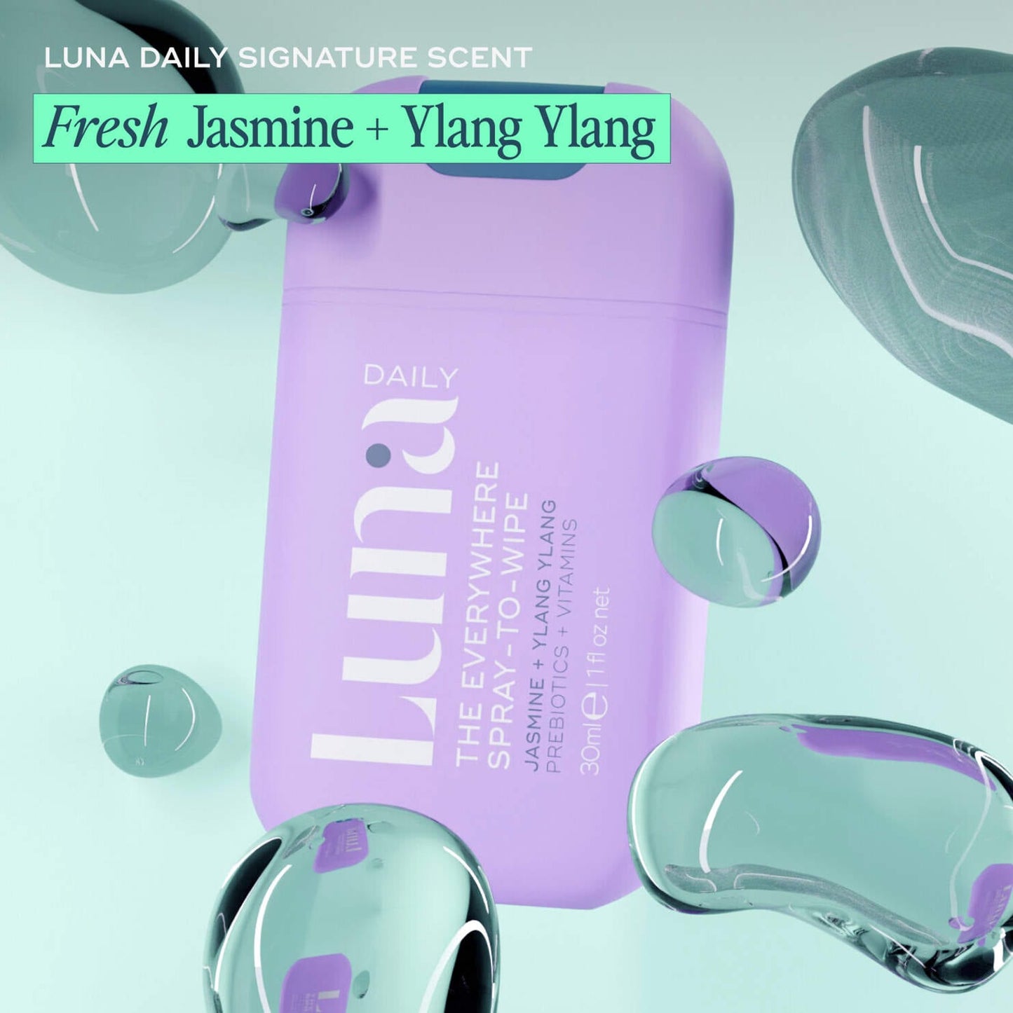 Luna Daily The Mini Everywhere Spray-to-Wipe - Prebiotiklər + C və E Vitaminləri ilə Bütün Dəri Tiplərində İstifadə Üçün