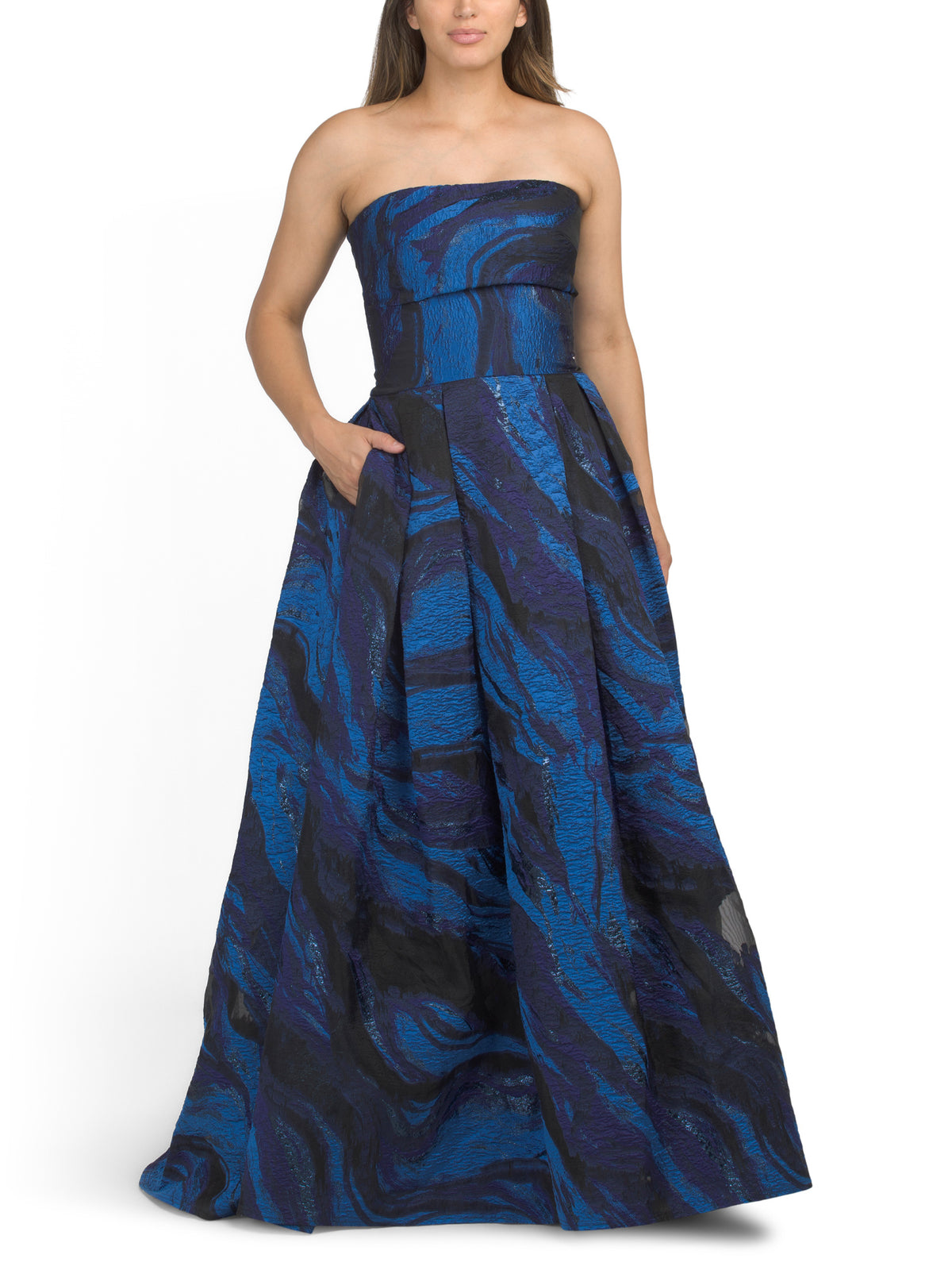 TADASHI SHOJI Mərmərlə Tərəfləri Açıq Geyim