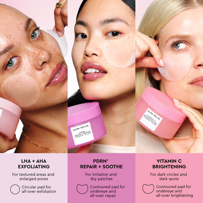 Glow Recipe Koreya Toner Pad Dəri Qulluğu Komplekti Gözenəklər, Tünd Ləkələr və Dəri Baryeri Onarışı üçün