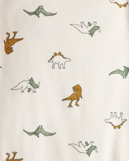 Carter's Uşaq Oğlan 4-Pack Dinozavr Naxışlı Pamuk Uzun Tməvvəc Bodysuit