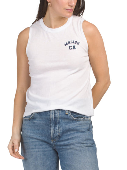 CHASER Bella Jersey Muscle Cropped Tank Top