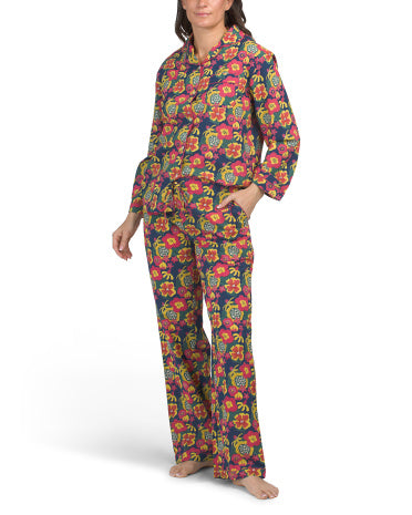 MAHOGANY 2 Parçalı Pambıq Hailey Üst və Şalvar Pijama Dəsti