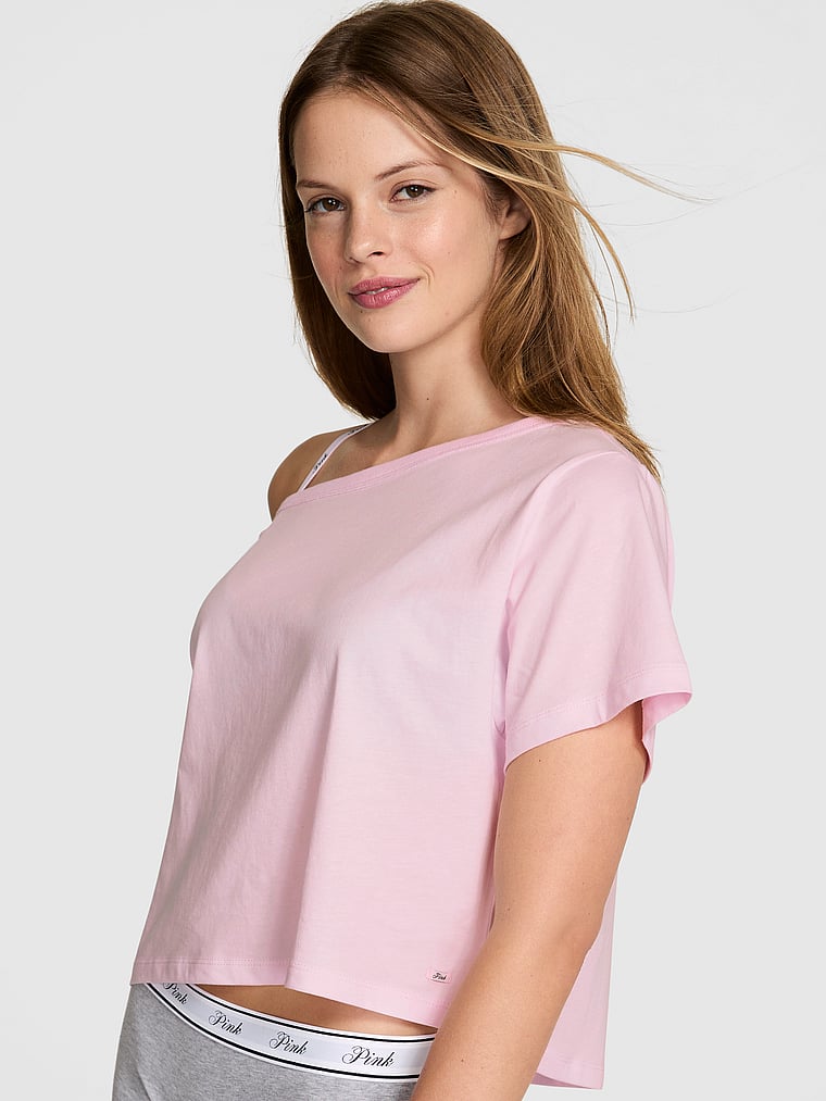 PINK Bol Kəsilmiş Uyku Köynəyi