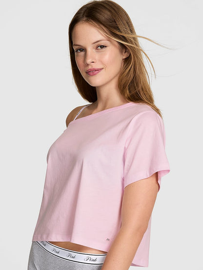 PINK Bol Kəsilmiş Uyku Köynəyi