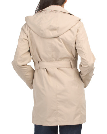 WEATHERPROOF Tək Düyməli Başlıqlı Trençkot