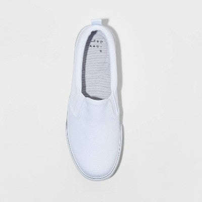 A New Day Millie Qadın Geniş Eni Twin Gore Slip-On Krossovkası Ağ 8W YoxYox