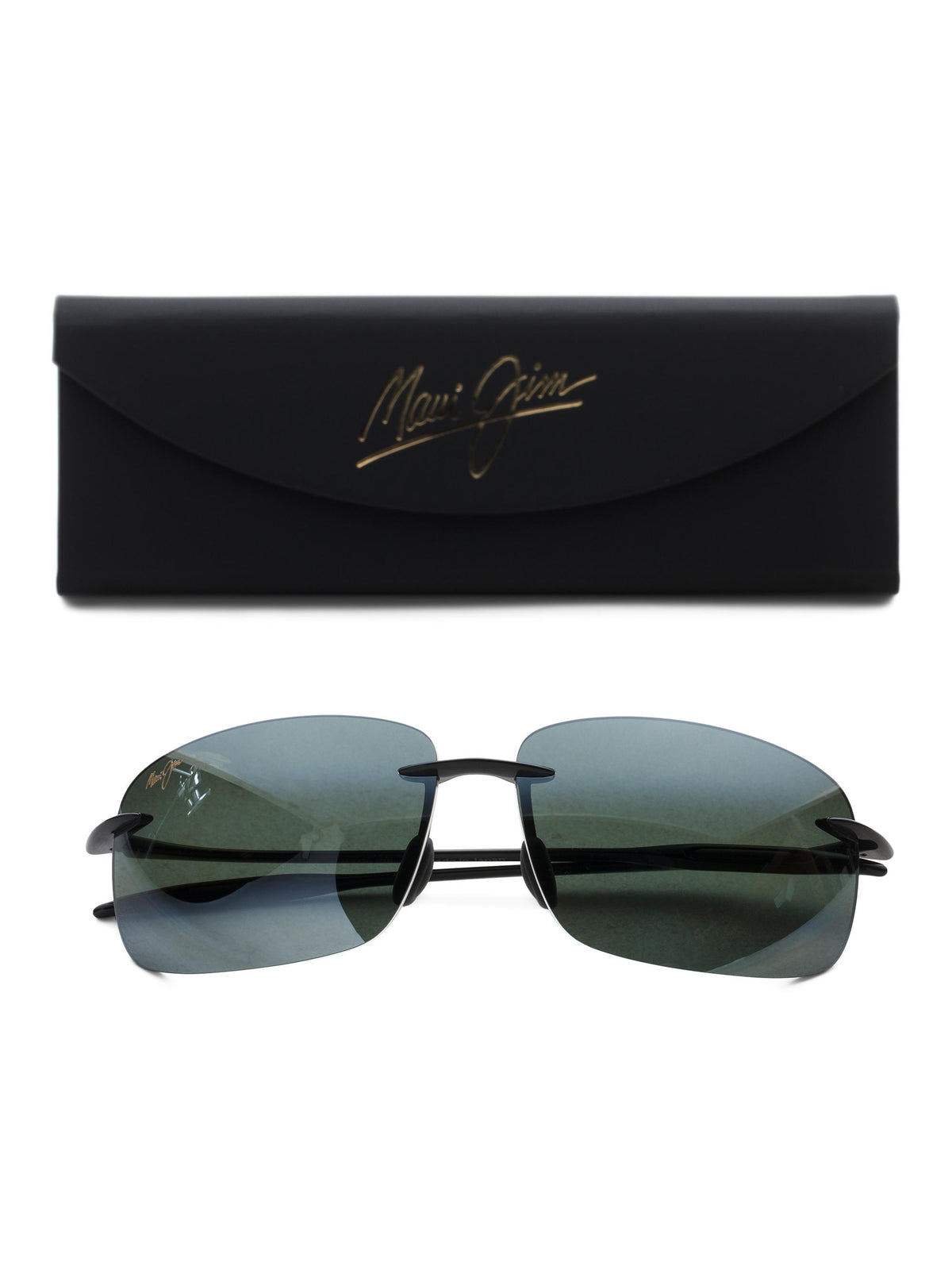 MAUI JIM Unisex 64mm Breakwall Polarizə Yüngül Çərçivəsiz Günəş Eynəyi