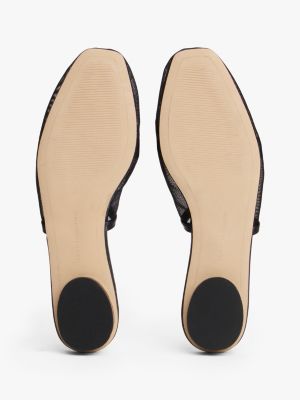 Tommy Hilfiger Mesh Slingback Qara Topuqlu Ayaqqabı