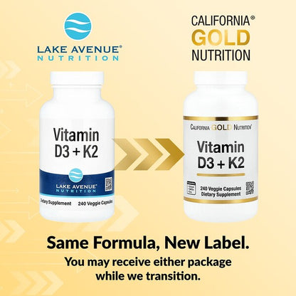 California Gold Nutrition D3 K2 Vitamini 240 Veqan Kapsulu
