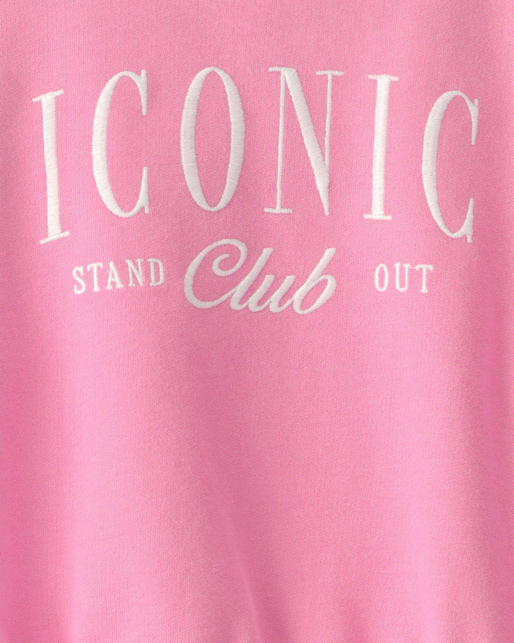 Carter's Qız 'Iconic Club' Fransız Trikotajı Hoodie - Çəhrayı YoxYox