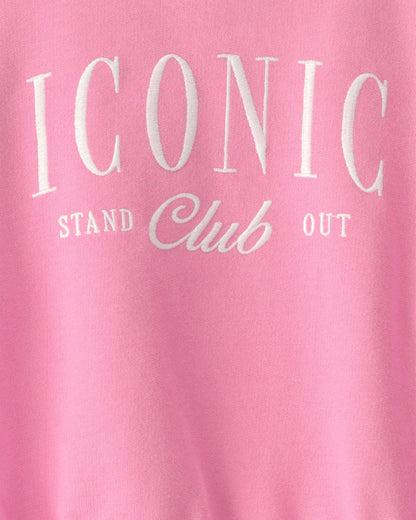 Carter's Qız 'Iconic Club' Fransız Trikotajı Hoodie - Çəhrayı YoxYox