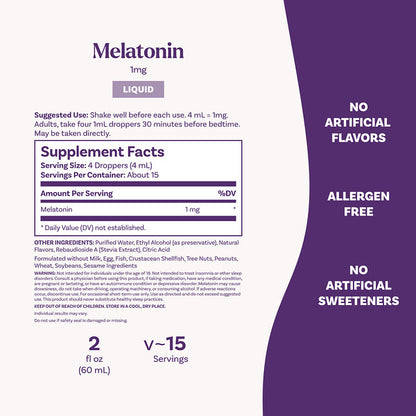 Natrol Liquid Melatonin Giləmeyvə 1 Mg 2 Fl Oz 60 Ml