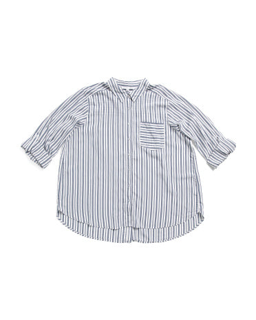 JANE &amp; DELANCEY Plus Faux Button Back Köynək