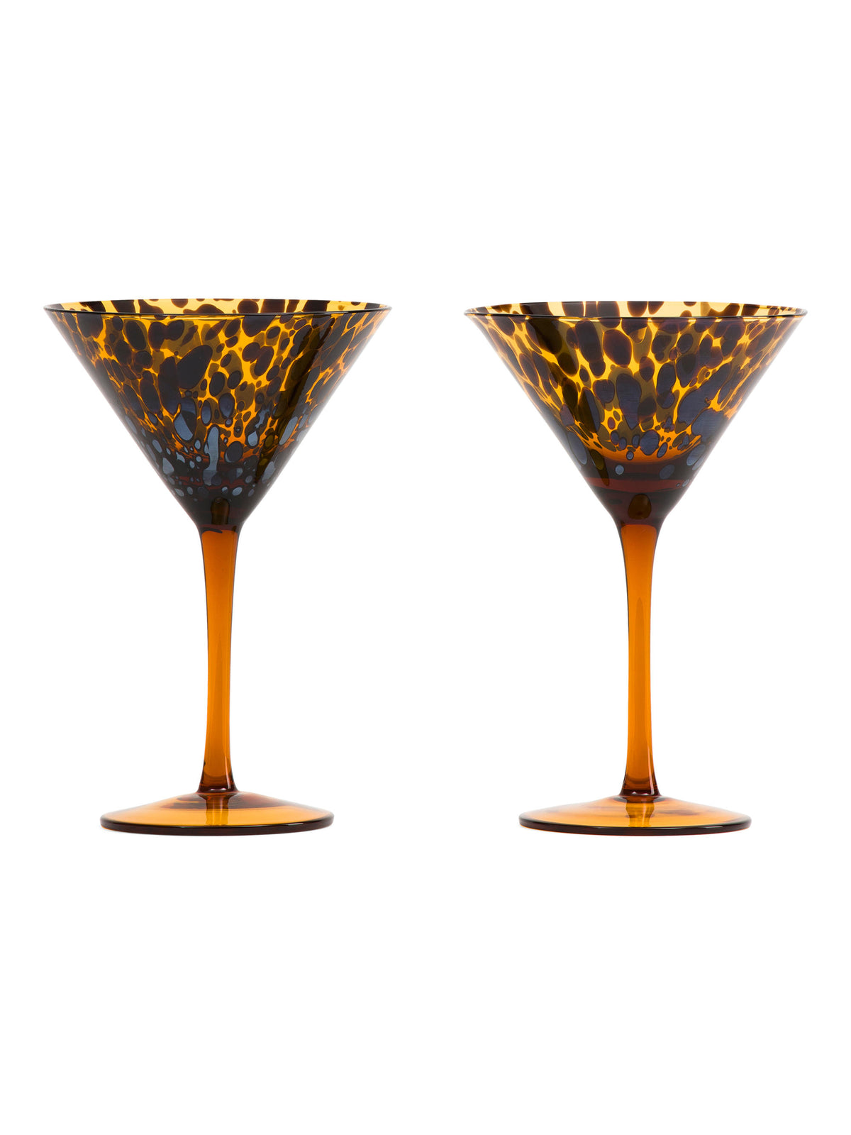 LUX HABITAT 2 Əli Tısbağa Qabığı Martini Bardağı Seti