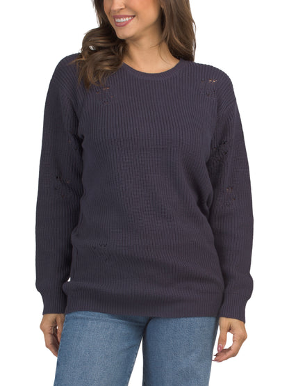 LA BIZ Crew Neck Sweater Qadın Gündəlik Sviter