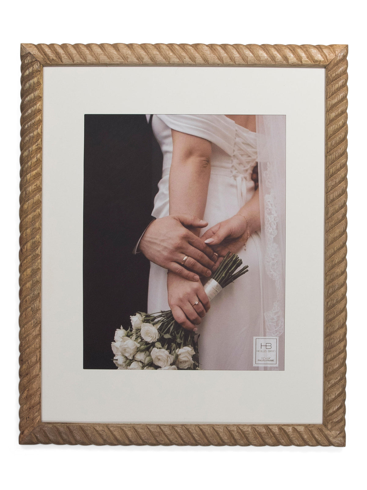 ICR HOME 16x20 Matted To 11x14 Twist Wood Wall Portrait Picture Frame
