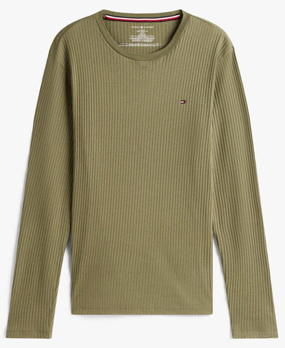 Tommy Hilfiger Kişi Uzun Qol Ribli Pijama Köynəyi
