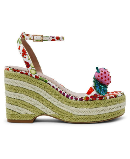 Betsey Johnson Qadın Bobbie Platforma Vədge Sandalları
