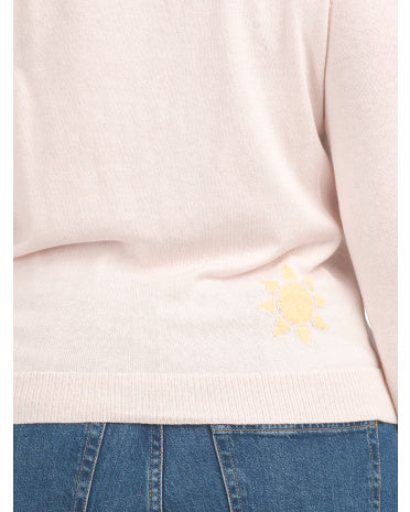 ALASHAN CASHMERE Kaşmir Qarışığı Günəş Toxunuşu Kollu Intarsia Sviter
