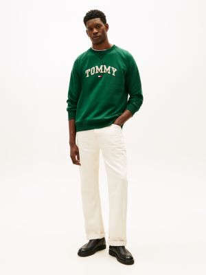 Varsity Tommy Loqosu Fleece Sweatshirt, Zəriflik Yaşıl YoxYox