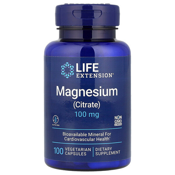 Life Extension Magnesium Citrate 100 Mg 100 Vegetarian Capsule