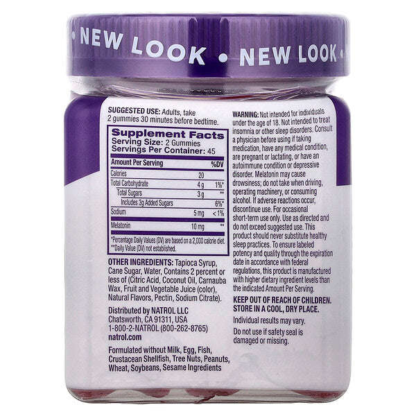 Natrol Melatonin Gummies Ciyelek 90 Gummies 5 Mg Hər Gummy YoxYox