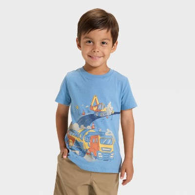 Uşaq Oğlanların Qısa Kollu Dino Qrafik T-Shirt - Cat Jack™ Zeytun 18M YoxYox