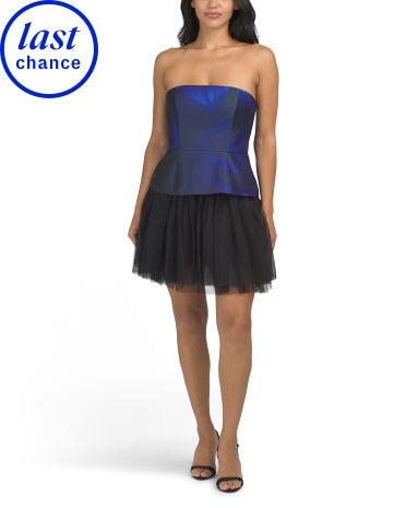 BCBGMAXAZRIA Çapılı Askısız Mini Tutu Geyimi