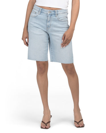 Açıq Denim Bermuda Şortu