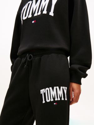 Tommy Hilfiger Varsity Logolu Kişi Trenin Şalvarı, Qara