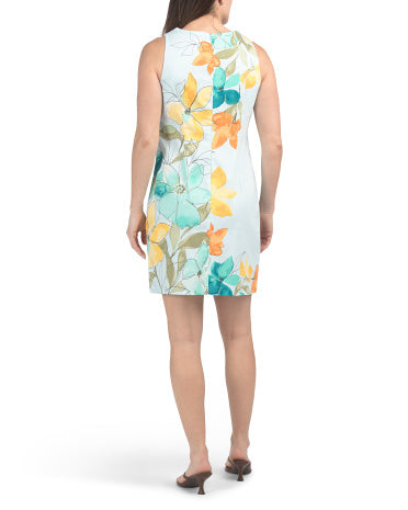 LONDON TIMES Floral Mini Shift Geyim