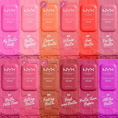 NYX Professional Makeup Buttermelt Blush - Sən Bilirsen Kəsmə - 0.17oz: İşıqlandıran Toz Shea Yağı ilə, Veqan Formulası