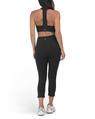 HARMONY & BALANCE 2 Parçalı Yumşaq Halter Lifsə və Kapri Leggings Dəsti