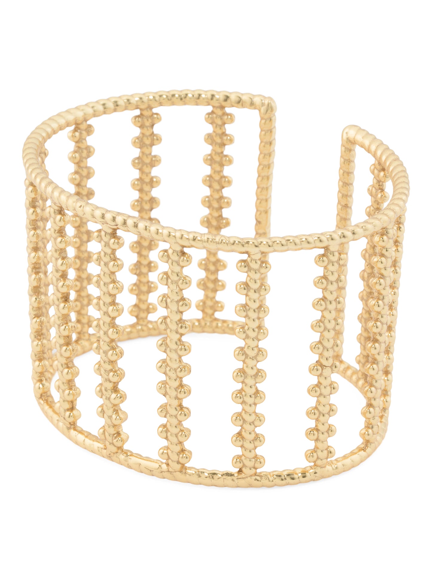 SHAANTI JEWELS Hindistanda Hazırlanmış 18kt Qızılı Örtülü Teksturlu Bilərzik