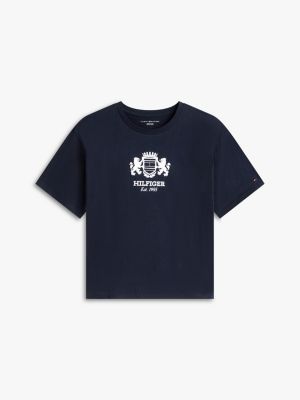 Tommy Hilfiger Hilfiger Crest Logo Köynək, Tünd Mavi