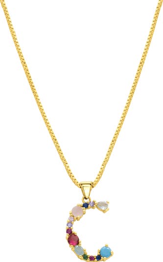 Adornia CZ İlkin Harf Pendant Qolye
