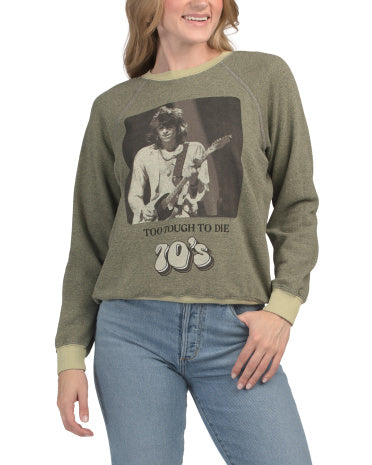 PEOPLE OF LEISURE Rolling Stones Fleece Raglan Kollu Bluza