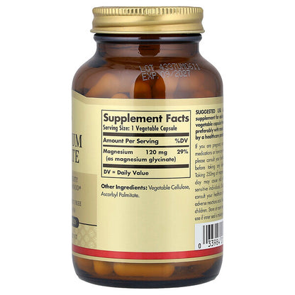 Solgar Magnesium Glycinate 90 Bitki Kapsulu 120 Mg
